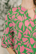 Lizzy Sunday Dress in Emerald Abstract Floral- 3/3/2026 NEW