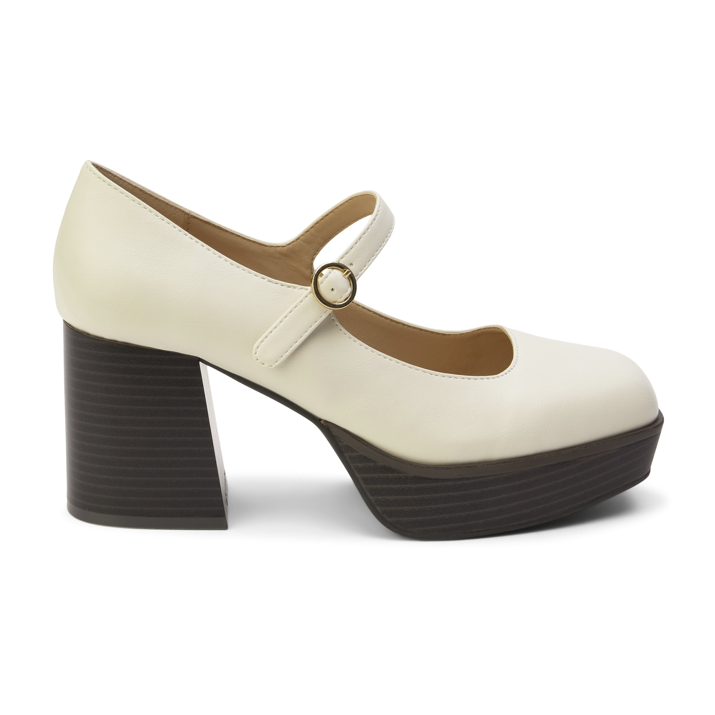 Matilda Platform Heel in Bone