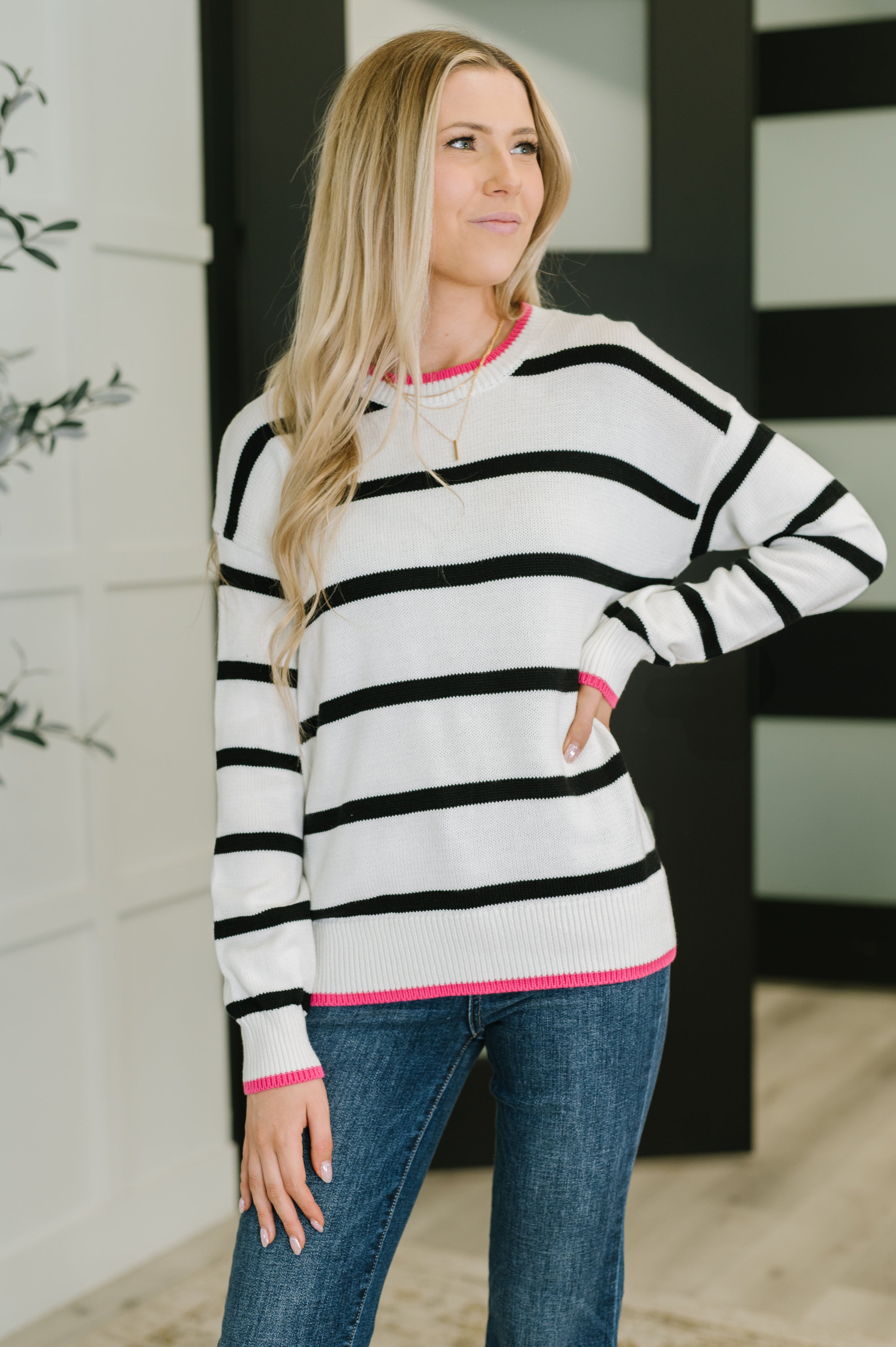 Much to My Relief Striped Sweater