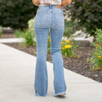 Calliope Flare Fray Hem Jean