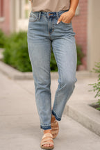 Brayden Mid Rise Magic Release Hem Jean
