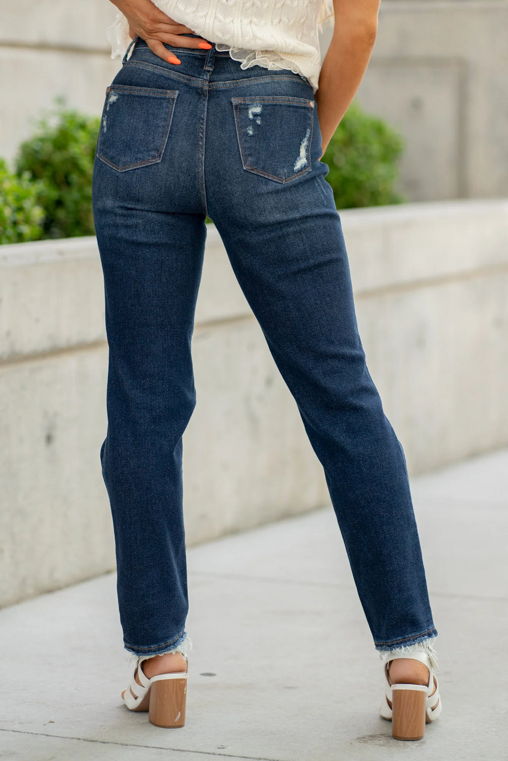 Michelle High Rise Magic Destroy Straight Leg Jean