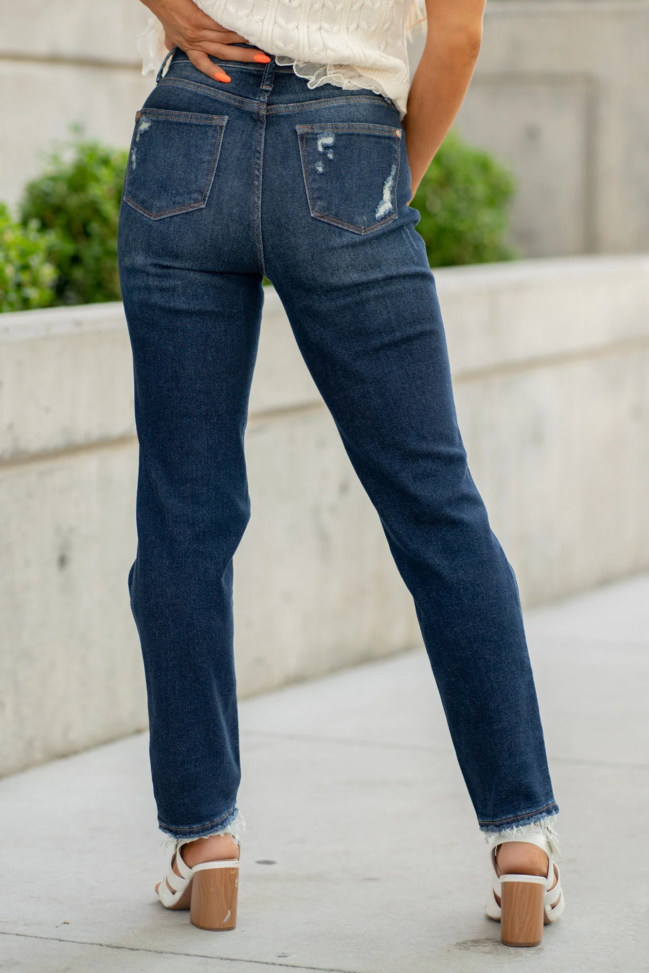 Michelle High Rise Magic Destroy Straight Leg Jean