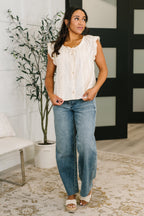Picnic Petal Lace Detail Top