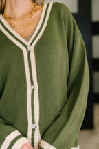 Something Simple Full Front Button Down Cardigan