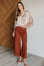 Take a Chance Mixed Print Top