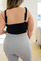 Tell Me More Crop Tank In Black