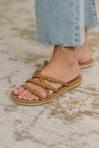 Trusty Strappy Sandals in Light Tan