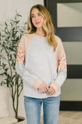 Wondering Aloud Patchwork Long Sleeve Top- 3/3/2026 NEW