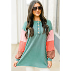Best Day Ever Color Block Ribbed Top