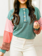 Best Day Ever Color Block Ribbed Top