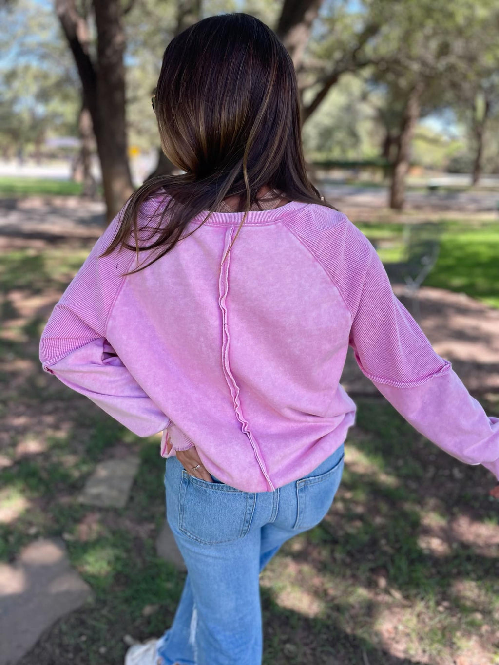 PREORDER: Tara Exposed Seam Sweatshirt