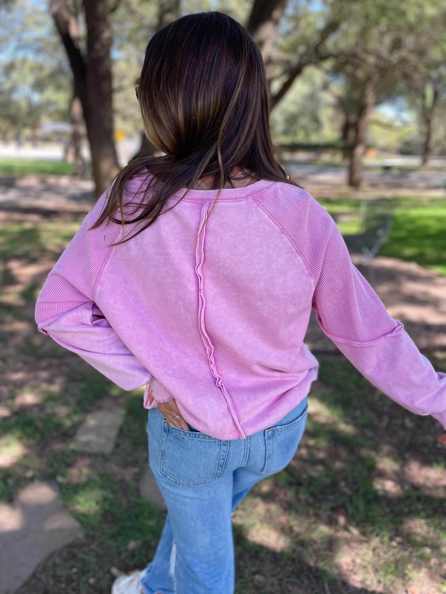 PREORDER: Tara Exposed Seam Sweatshirt