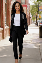 Holiday Glam Tassel Blazer