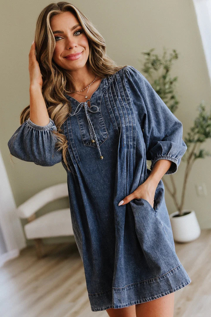 What Dreams Are Made Of Denim Dress