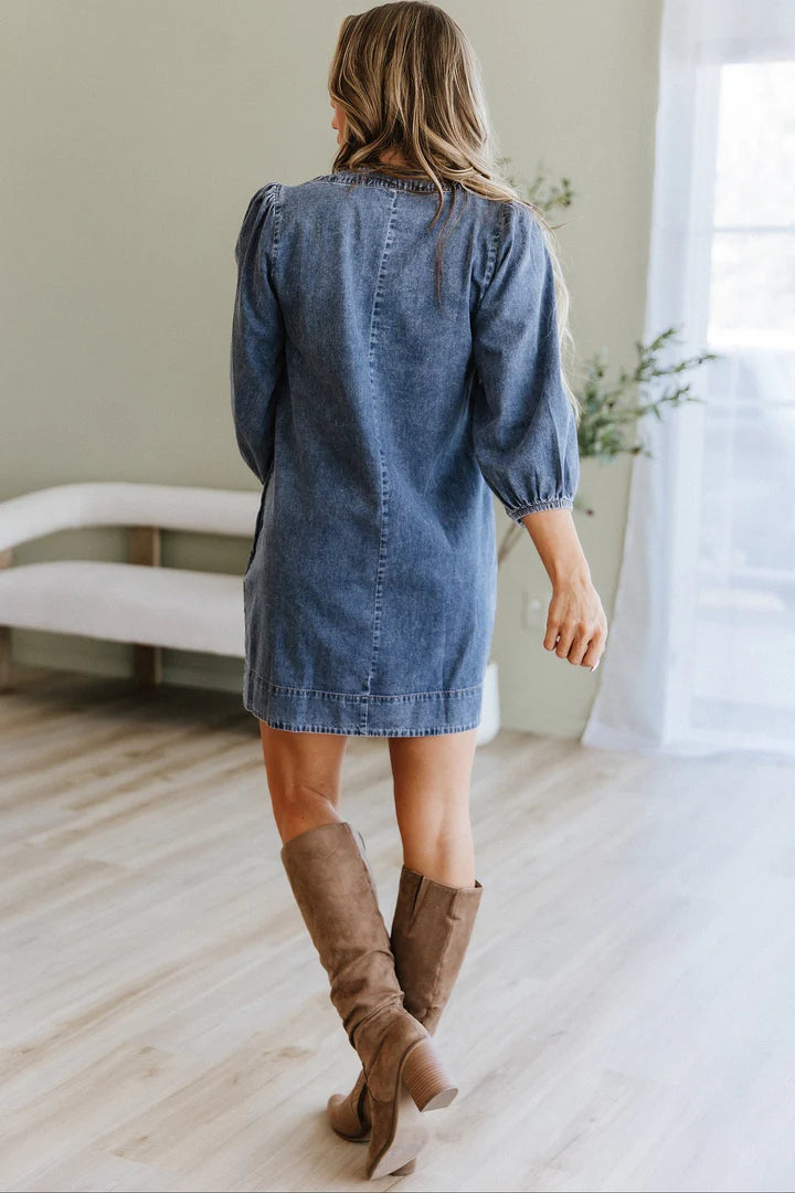 What Dreams Are Made Of Denim Dress