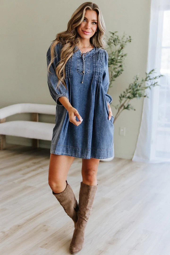 What Dreams Are Made Of Denim Dress
