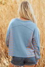 Dusk Til Dawn Striped Oversized Pullover