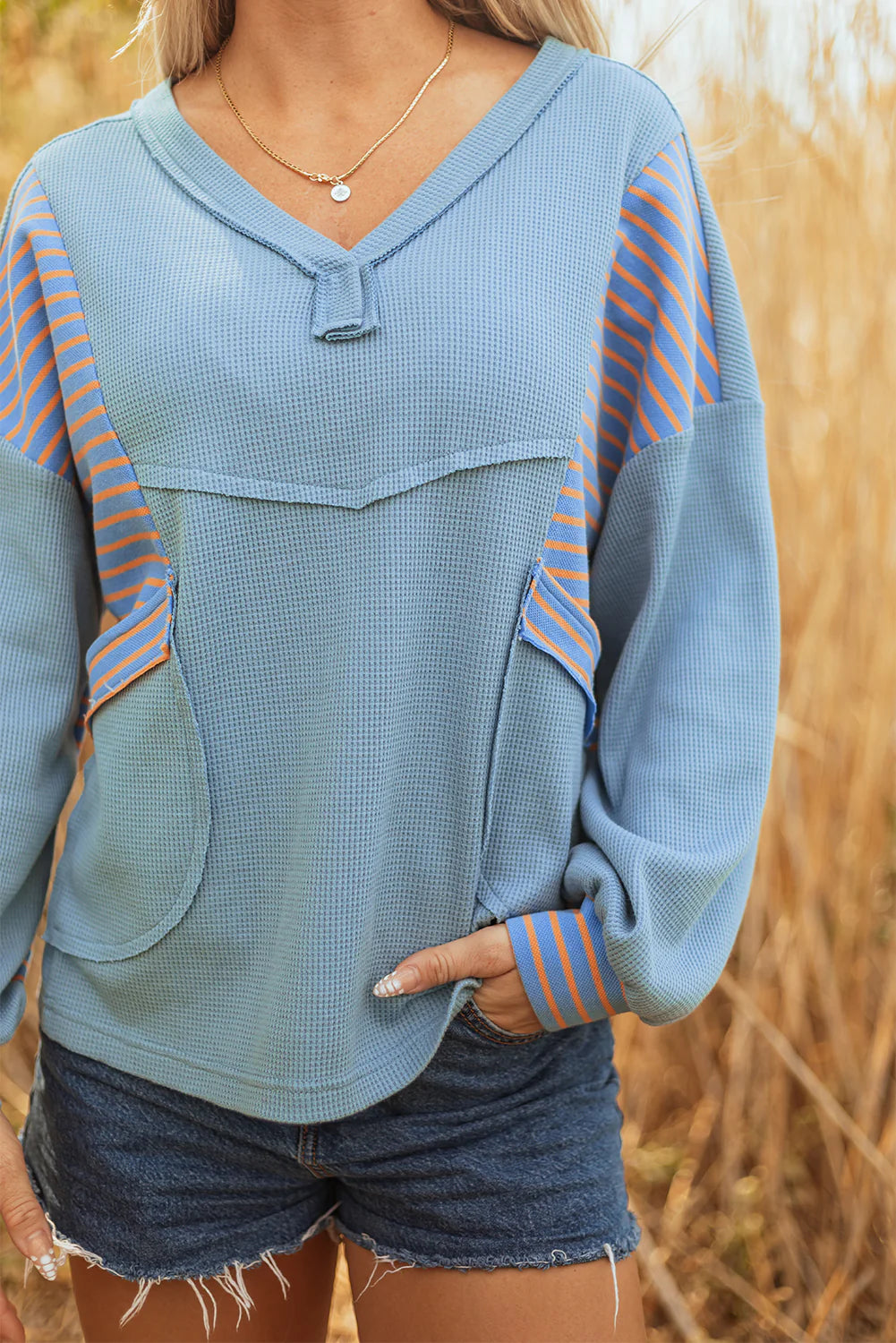 Dusk Til Dawn Striped Oversized Pullover