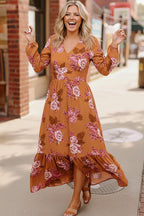 Everyone to the Dance Floor Terracotta Midi Dress