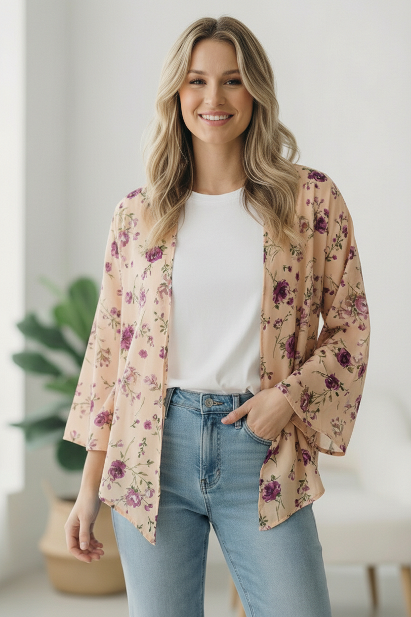Dainty Layers Floral Kimono