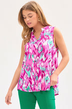 Dear Scarlett Lizzy Tank Top in Pink/Teal