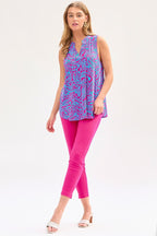 Dear Scarlett Lizzy Tank Top in Pink/Aqua