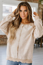 Tara Exposed Seam Long Sleeve Sweatshirt