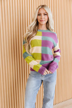 Anissa Striped Colorblock Sweater