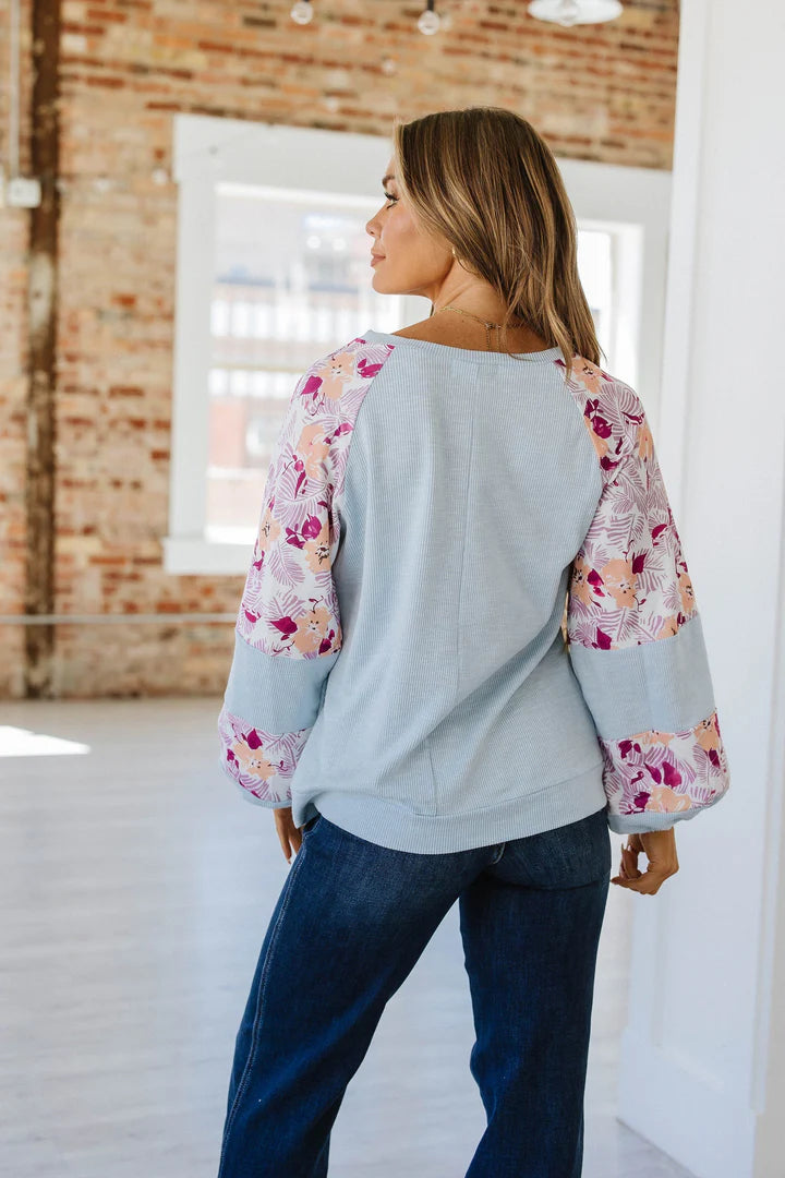 Norma Floral Balloon Sleeve Blouse