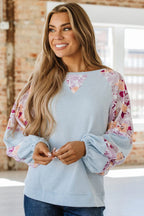 Norma Floral Balloon Sleeve Blouse