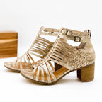 Ofanto Heeled Sandal in Gold
