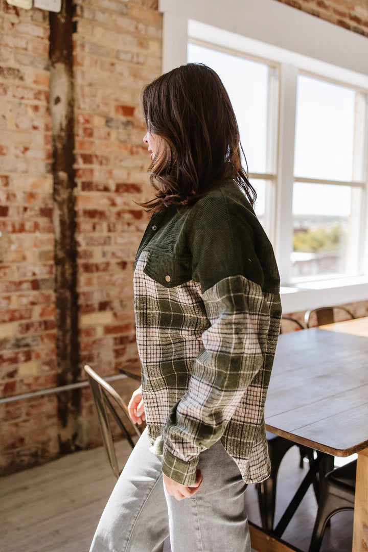 London Plaid Button Up Shacket