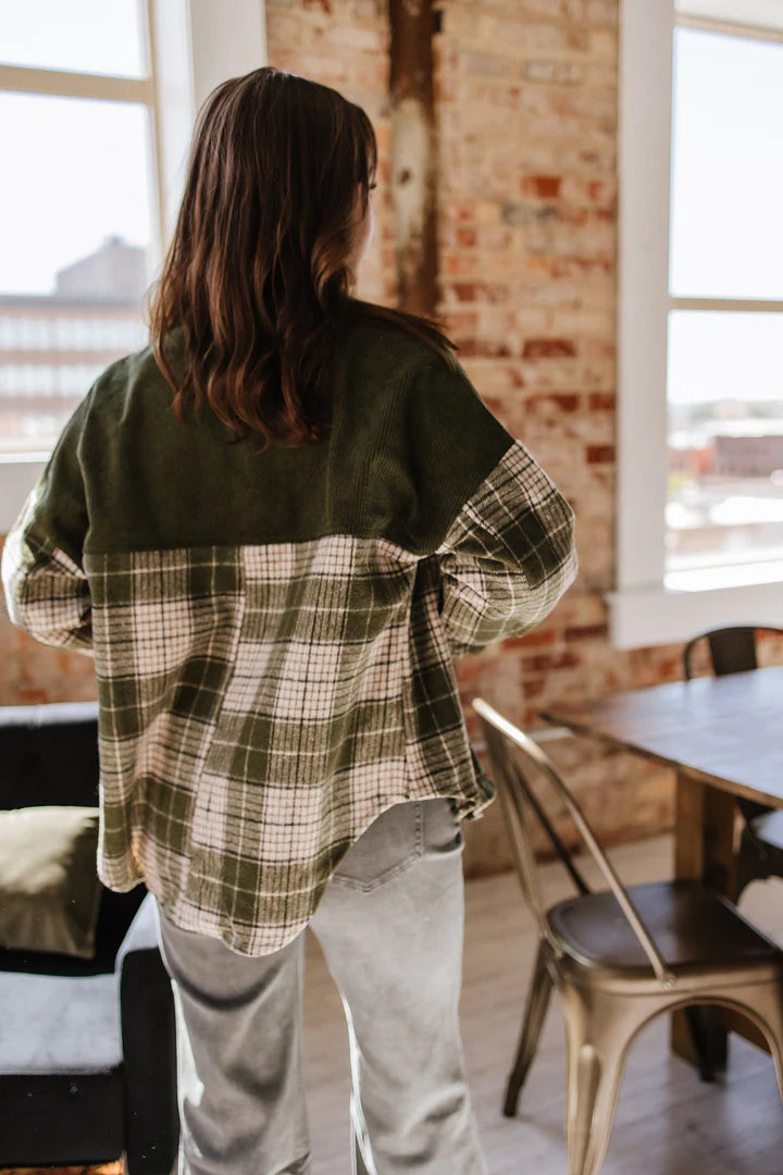 London Plaid Button Up Shacket