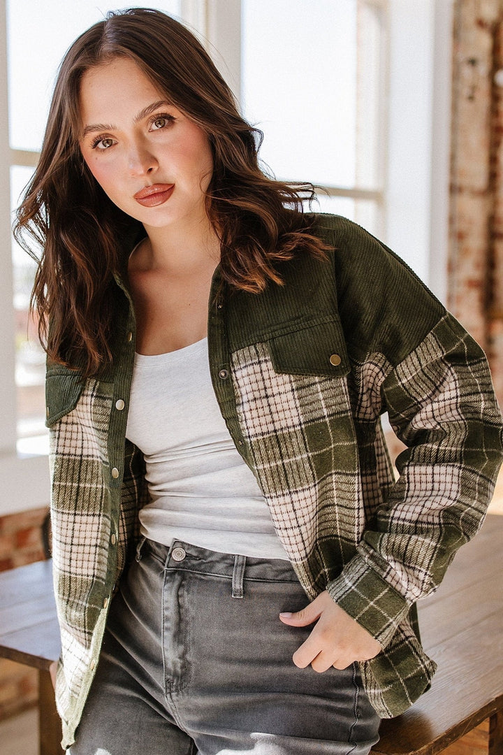 London Plaid Button Up Shacket